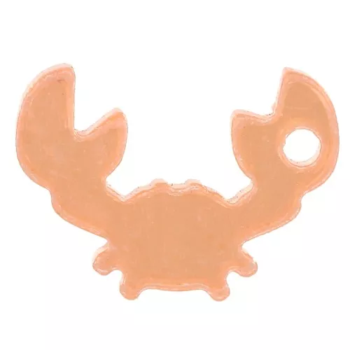 Ciondolo a forma di granchio in plexiglas 12x16,5 mm - Salmone x1