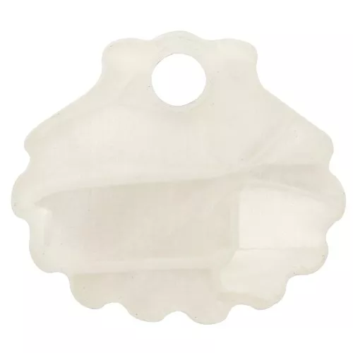 Ciondolo a conchiglia in plexiglas 12x14 mm - Imitazione madreperla x1