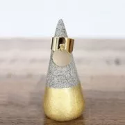 Anello largo 1 asola rodiato x1