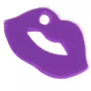 Viola - Ciondolo a bocca in plexiglas 10x17 mm - effetto specchio - Viola x1 Ciondolo a bocca in plexiglas 10x17 mm - effetto specchio - Viola x1