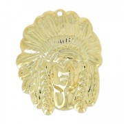Pendente indiano 30 mm Dorato oro fino x1