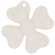 Pendente a forma di trifoglio in plexiglas da 29 mm - effetto specchio - Dorato x1