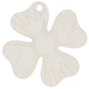 Pendente a forma di trifoglio in plexiglas da 29 mm - effetto specchio - Dorato x1