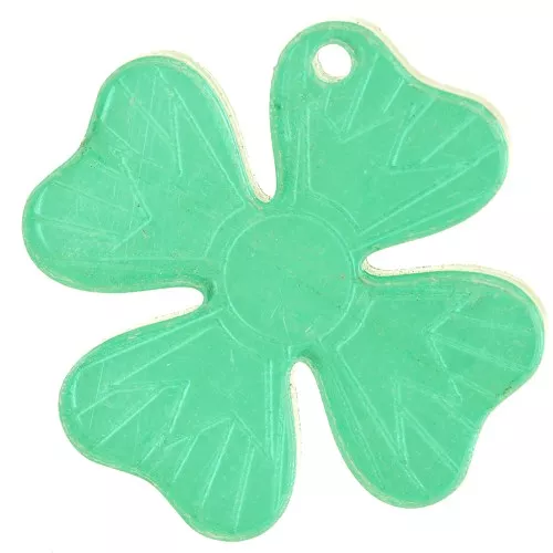Pendente a forma di trifoglio in plexiglas da 29 mm - effetto specchio - Verde x1