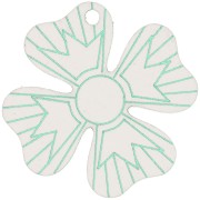 Pendente a forma di trifoglio in plexiglas da 29 mm - effetto specchio - Verde x1