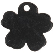 Pendente a fiore in plexiglas 19x21 mm con motivo a stella - Viola marmorizzato - Dorato x1