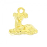 Ciondolo cerbiatto 11 mm dorato x1