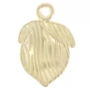 Ciondolo limone 20x14 mm in resina epossidica - Giallo - Dorato con oro fino x1