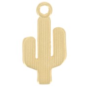 Pendente a forma di cactus 25x13 mm - Dorato con oro fino x1