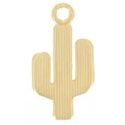 Pendente a forma di cactus 25x13 mm - Dorato con oro fino x1