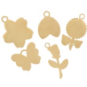 Mix ciondoli epossidici Jardin en fleurs - Esclu Perles & Co Acciaio inox 304L x5