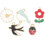 Mix di Ciondoli epossidici a molla - Exclu Perles & Co - Acciaio inox 304L x5|raw }}