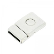 Chiusura magnetica per cordoni mm.14 Placcatura argento antico x1