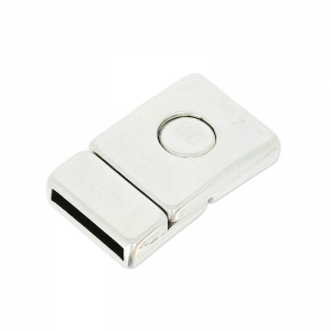 Chiusura magnetica per cordoni mm.14 Placcatura argento antico x1