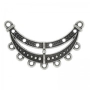 Intercalaire ethnique 51x18 mm Placcatura argento antico x1