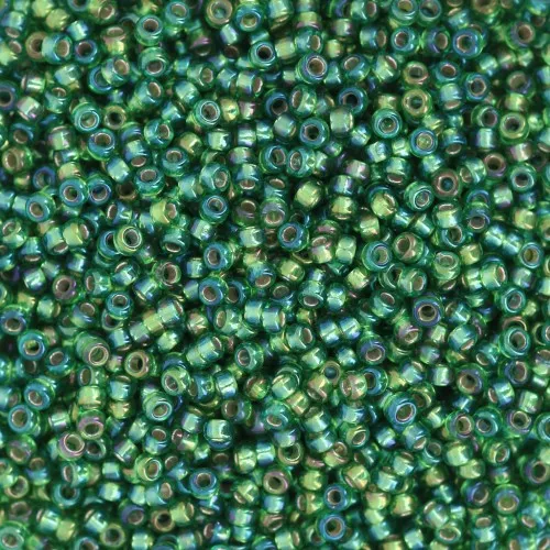 Rocaille Miyuki 15/0 1016 - Verde AB argentato x8g