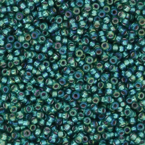 Rocaille Miyuki 15/0 1017 - Smeraldo AB argentato x8g