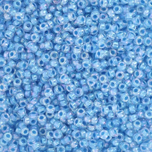 Rocaille Miyuki 15/0 2205 - Cristallo azzurro rivestito AB x8g