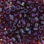 Miyuki Delica 8/0 DBL0104 - Trasparente Claret Arcobaleno Oro Lustro x8g