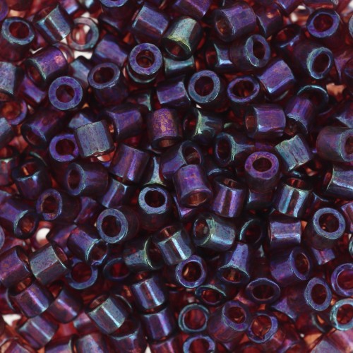 Miyuki Delica 8/0 DBL0104 - Trasparente Claret Arcobaleno Oro Lustro x8g