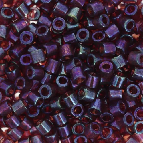 Miyuki Delica 8/0 DBL0104 - Trasparente Claret Arcobaleno Oro Lustro x8g