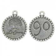 Ciondolo albero 24x21 mm Placcatura argento antico x1