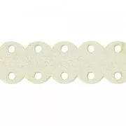 Laccetti scamosciati forati 14mm x 1m Beige x2