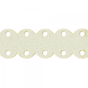 Laccetti scamosciati forati 14mm x 1m Beige x2