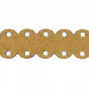 Laccetti scamosciati forati 14mm x 1m Marrone x2|raw }}