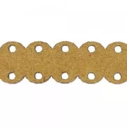 Laccetti scamosciati forati 14mm x 1m Marrone x2