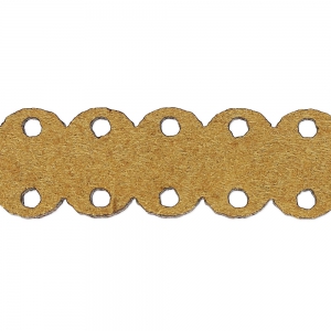 Laccetti scamosciati forati 14mm x 1m Marrone x2