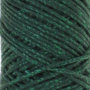 Rocchetto di corda per macramè in cotone Air Glitter 1 mm Verde Bottiglia x90m