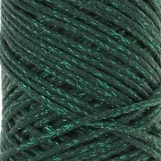 Rocchetto di corda per macramè in cotone Air Glitter 1 mm Verde Bottiglia x90m