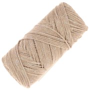 Rocchetto di cotone Air Glitter 1 mm per macramè - Cammello x90m|raw }}