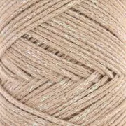 Rocchetto di cotone Air Glitter 1 mm per macramè - Cammello x90m