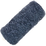 Rocchetto di cotone Air Glitter 1 mm per macramè - Indaco x90m