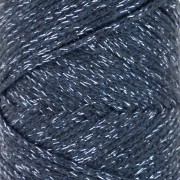 Rocchetto di cotone Air Glitter 1 mm per macramè - Indaco x90m