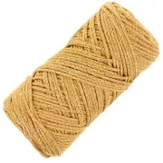 Bobina di cotone Air Glitter 1 mm per macramè - Senape x90m