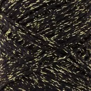 Rocchetto di cotone Air Glitter 1 mm per macramè - Nero x90m