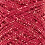 Rocchetto di cotone Air Glitter 1 mm per macramè - Rosso x90m