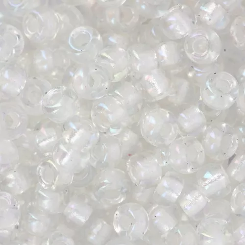 Rocaille Miyuki 6/0 3736 - Pearlized Crystal AB - White x8g