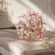 Rocaille Miyuki 11/0 1923 - Pale Pink Lined Crystal Semi Mat x8g