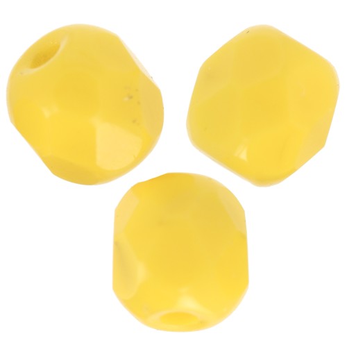 Sfaccettate 4 mm - Opaque Yellow x50