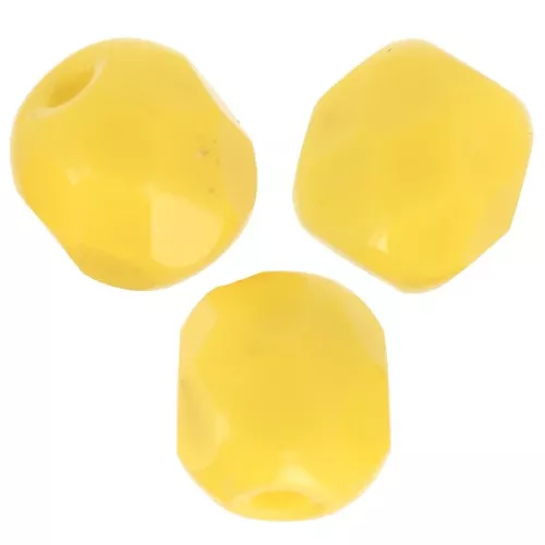 Sfaccettate 4 mm - Opaque Yellow x50