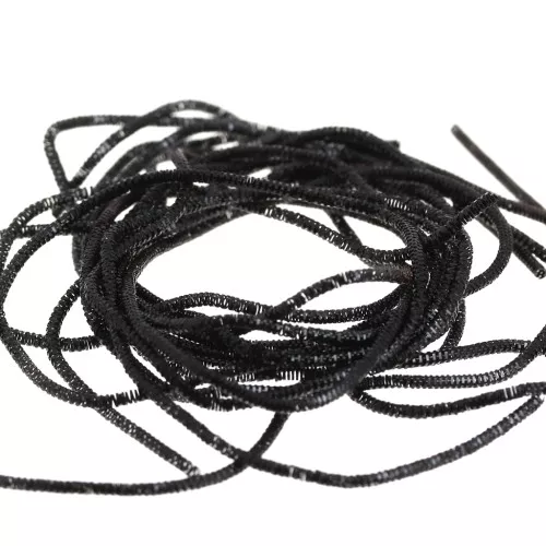 Canutiglia riccia per ricamo - Spille e gioielli ricamati 1 mm - Nero x5g