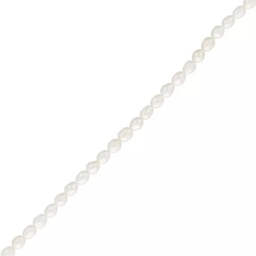 Perle d'acqua dolce a grana di riso 5x4,5 mm - Grado AA - Bianco x36 cm