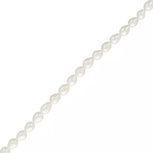 Perle d'acqua dolce a grana di riso 7x6 mm - Grado AAA - Bianco x10