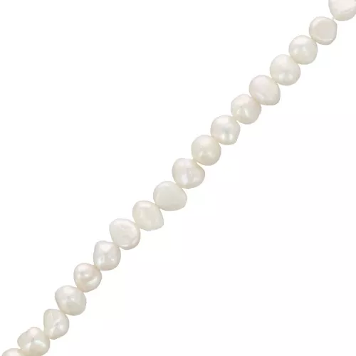 Perle barocche d'acqua dolce 10x9 mm - Grado AA - Bianco x35cm