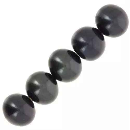 Perle rotonde d'acqua dolce 5,5 mm - Grado AA - Nero perlato x6
