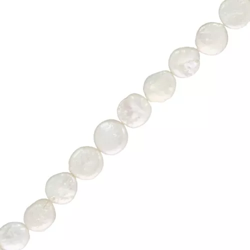 Perle irregolari d'acqua dolce - palette rotonde 12 mm - Grado AA+ - Bianco x41cm